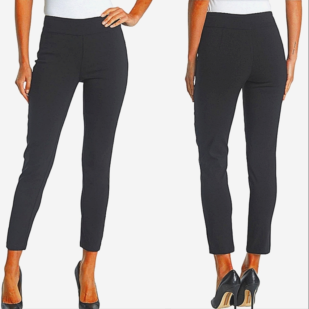 By Design Travel Pants Women Navy Pull-on Stretch High-Rise Size 10 NWT